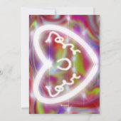 Unieke Valentijn Abstracte kleurrijke en levendige Feestdagenkaart (Achterkant)