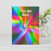 Unieke Valentijn Abstracte kleurrijke en levendige Feestdagenkaart (Staand voorkant)