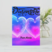 Unieke Valentijn Abstracte kleurrijke en levendige Feestdagenkaart (Staand voorkant)