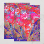 Unieke Valentijn Abstracte kleurrijke en levendige Feestdagenkaart (Voorkant / Achterkant)