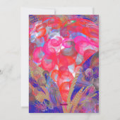 Unieke Valentijn Abstracte kleurrijke en levendige Feestdagenkaart (Achterkant)