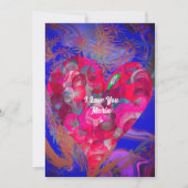 Unieke Valentijn Abstracte kleurrijke en levendige Feestdagenkaart (Voorkant)