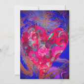 Unieke Valentijn Abstracte kleurrijke en levendige Feestdagenkaart (Achterkant)