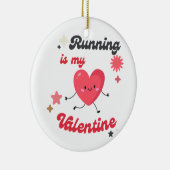 Unieke Valentijn's Day Keepsake, cadeau voor hardl Keramisch Ornament (Rechts)