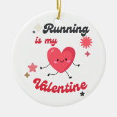 Unieke Valentijn's Day Keepsake, cadeau voor hardl Keramisch Ornament (Voorkant)