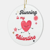 Unieke Valentijn's Day Keepsake, cadeau voor hardl Keramisch Ornament (Links)