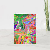 Unieke Valentijnsdag Abstract Kleurrijke En Levend Feestdagen Kaart (Achterkant)