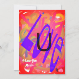 Unieke Valentijnsdag Abstract Kleurrijke En Levend Feestdagenkaart