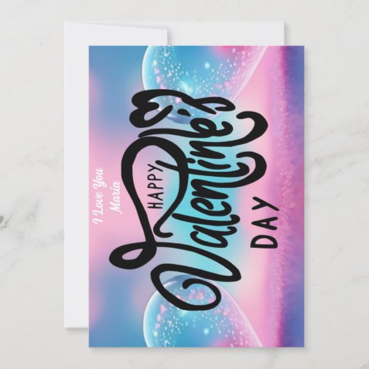 Unieke Valentijnsdag Abstract Kleurrijke En Levend Feestdagenkaart (Voorkant)