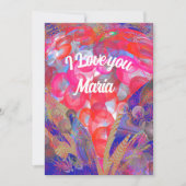 Unieke Valentijnsdag Abstract Kleurrijke En Levend Feestdagenkaart (Voorkant)