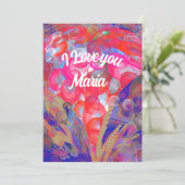 Unieke Valentijnsdag Abstract Kleurrijke En Levend Feestdagenkaart (Staand voorkant)