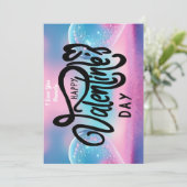 Unieke Valentijnsdag Abstract Kleurrijke En Levend Feestdagenkaart (Staand voorkant)