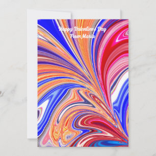 Unieke Valentijnsdag Abstract Kleurrijke En Levend Feestdagenkaart