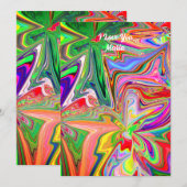 Unieke Valentijnsdag Abstract Kleurrijke En Levend Feestdagenkaart (Voorkant / Achterkant)