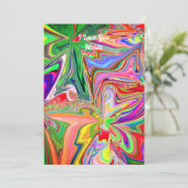 Unieke Valentijnsdag Abstract Kleurrijke En Levend Feestdagenkaart (Staand voorkant)