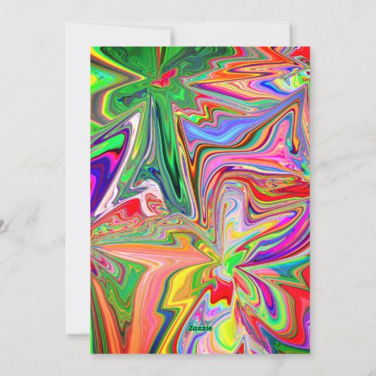 Unieke Valentijnsdag Abstract Kleurrijke En Levend Feestdagenkaart (Achterkant)