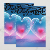 Unieke Valentijnsdag Abstract Kleurrijke En Levend Feestdagenkaart (Voorkant / Achterkant)