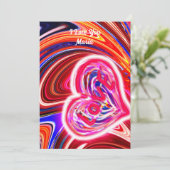 Unieke Valentijnsdag Abstract Kleurrijke En Levend Feestdagenkaart (Staand voorkant)