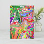 Unieke Valentijnsdag Abstract Kleurrijke En Levend Feestdagenkaart (Staand voorkant)