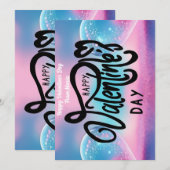 Unieke Valentijnsdag Abstract Kleurrijke En Levend Feestdagenkaart (Voorkant / Achterkant)