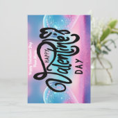 Unieke Valentijnsdag Abstract Kleurrijke En Levend Feestdagenkaart (Staand voorkant)