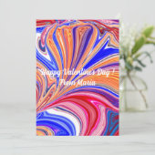 Unieke Valentijnsdag Abstract Kleurrijke En Levend Feestdagenkaart (Staand voorkant)