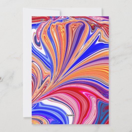 Unieke Valentijnsdag Abstract Kleurrijke En Levend Feestdagenkaart (Achterkant)