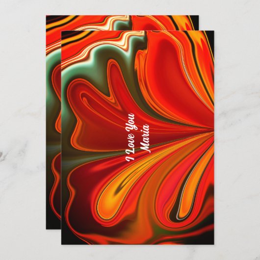 Unieke Valentijnsdag Abstract Kleurrijke En Levend Feestdagenkaart (Voorkant / Achterkant)