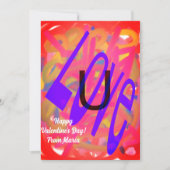 Unieke Valentijnsdag Abstract Kleurrijke En Levend Feestdagenkaart (Voorkant)