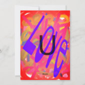 Unieke Valentijnsdag Abstract Kleurrijke En Levend Feestdagenkaart (Achterkant)