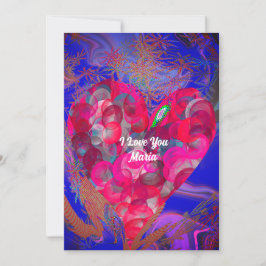 Unieke Valentijnsdag Abstract Kleurrijke En Levend Feestdagenkaart