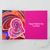 Unieke Valentijnsdag Abstract Kleurrijke En Levend Kaart (Binnen)