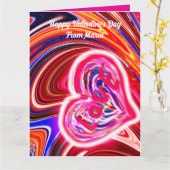 Unieke Valentijnsdag Abstract Kleurrijke En Levend Kaart (Gele Bloem)