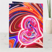 Unieke Valentijnsdag Abstract Kleurrijke En Levend Kaart (Achterkant)