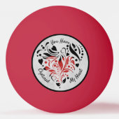 Unieke Valentijnsdag Cadeauidee Pingpongbal (Voorkant)