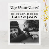 Unieke Valentijnsdag Kaart, Koppels Krantengeschen Kaart (Gele Bloem)