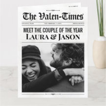 Unieke Valentijnsdag Kaart, Koppels Krantengeschen