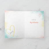 Unieke Valentijnsdag voor één enkele regen- of mij Kaart (Binnen)