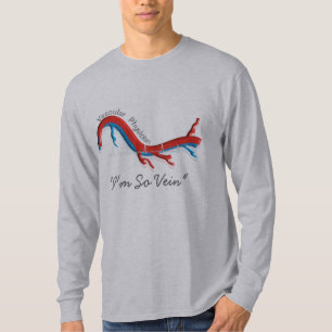 Unieke Vasculaire arts schrijft: "Ik ben zo Vein" T-shirt