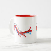 Unieke Vasculaire zurencadeautjes Tweekleurige Koffiemok (Voorkant links)