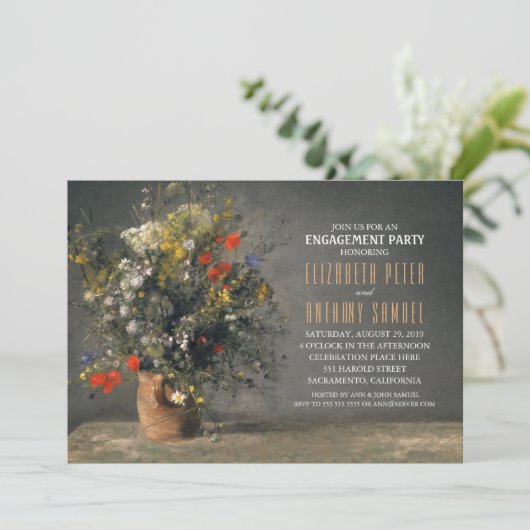 Unieke Vase Rustige Engagement Party voor ventilat Kaart (Staand voorkant)