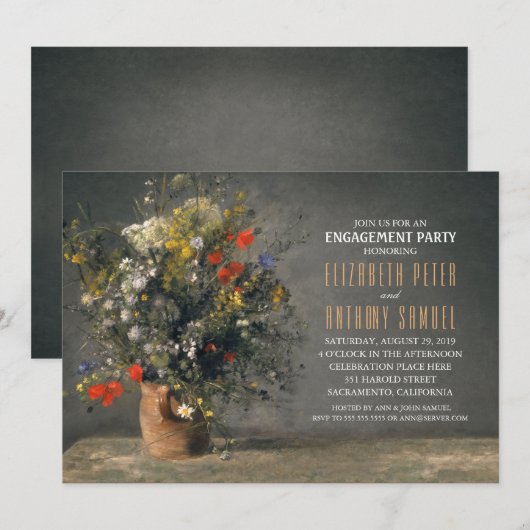 Unieke Vase Rustige Engagement Party voor ventilat Kaart (Voorkant / Achterkant)