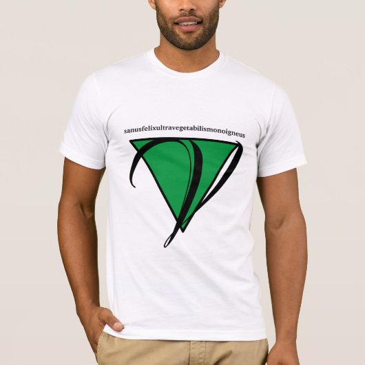 Unieke Vegan Mannen T-shirt (Voorkant)