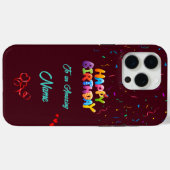 Unieke verjaardag iPhone 15 Pro Max Hoesje (Achterkant (horizontaal))