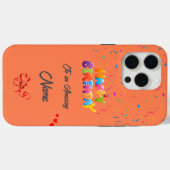 Unieke verjaardag iPhone 15 Pro Max Hoesje (Achterkant (horizontaal))