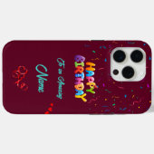 Unieke verjaardag iPhone 15 Pro Max Hoesje (Achterkant (horizontaal))