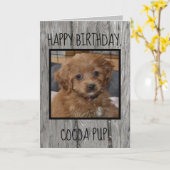 Unieke Verjaardag van het Huisdier van de Eigenaar Kaart (Gele Bloem)