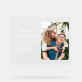 Unieke Verloving geschenken voor hem paar verloofd Acryl Bord (Voorkant)