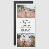 Unieke verticale bruiloft Sparen de Magnetten van  (Voorkant / Achterkant)