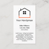 Unieke Verticale HandymanVisitekaartjes Visitekaartje (Achterkant)